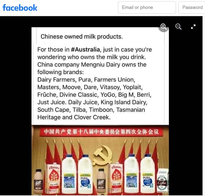 China milk brands ownership claim skims the facts