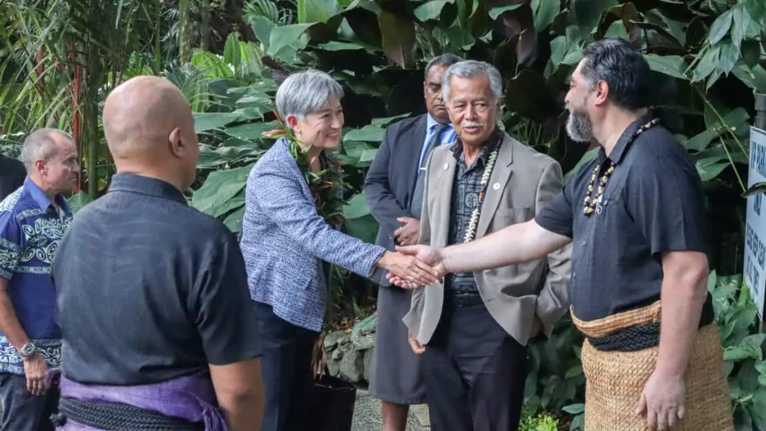 Australian Foreign Minister Penny Wong arrives at Pacific Island Forum on May 26, 2022 in Suva, Fiji
