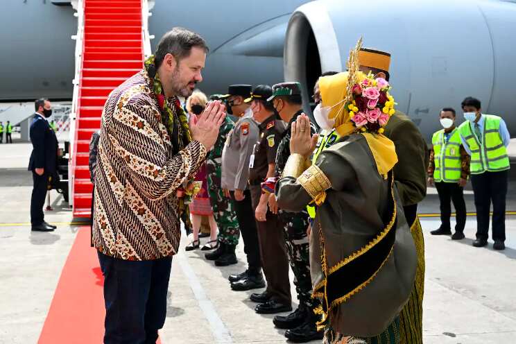 Industry Minister Ed Husic is travelling with Anthony Albanese on his two-day official visit to Indonesia. 