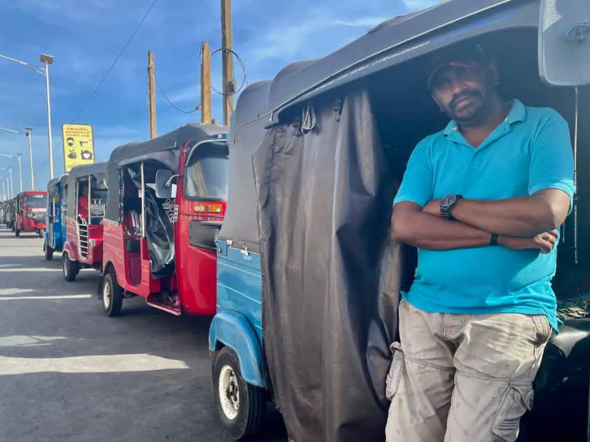 Drivers have queued in Colombo for days waiting for fuel. 