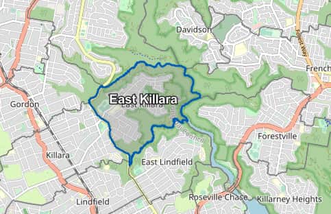 ️ East Killara map