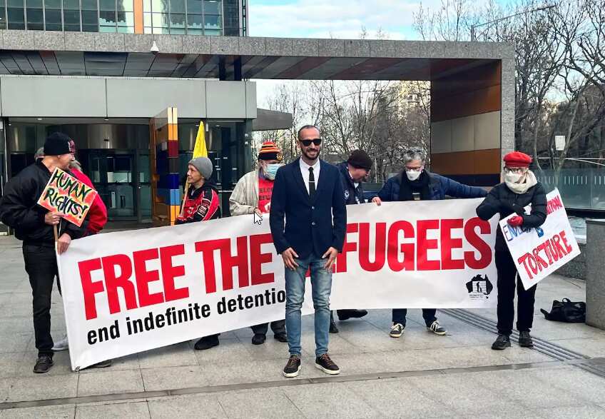 Mostafa 'Moz' Azimitabar is challenging the legality of the federal government's use of hotels to detain asylum seekers and refugees