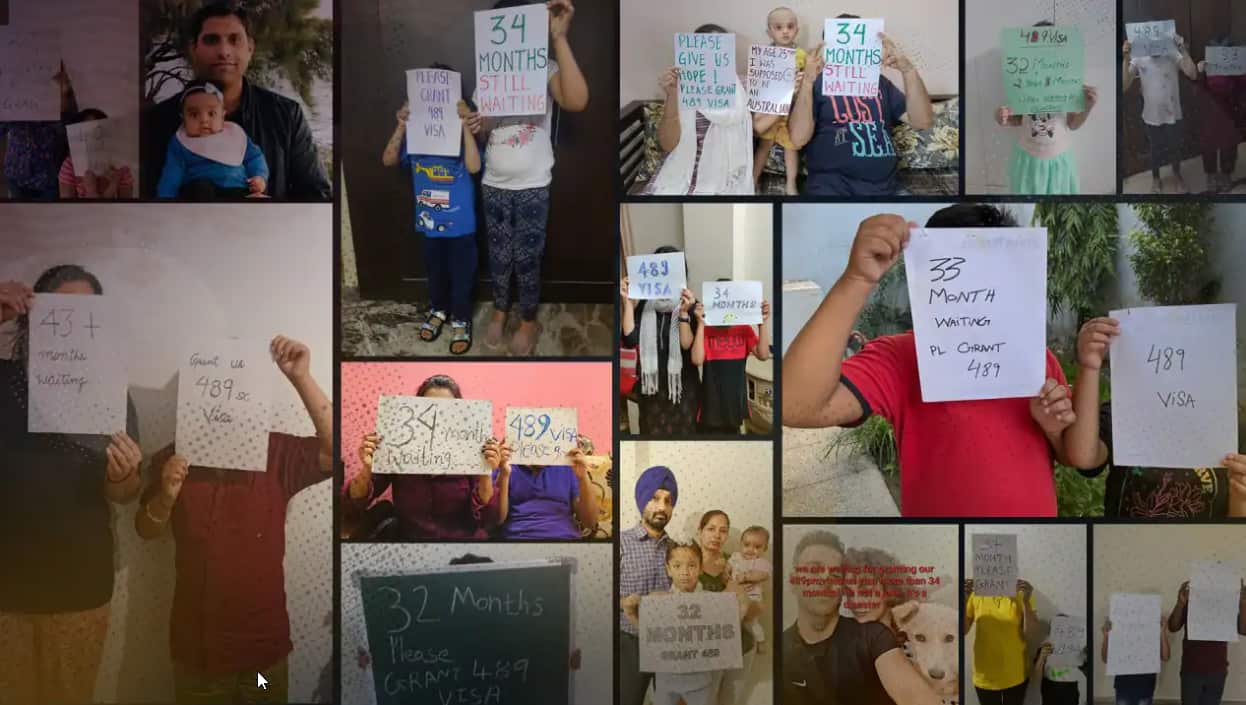 The families of 489 visa applicants in limbo appeal to the Australian government. Many have been waiting for three years when wait times were originally eight months.
