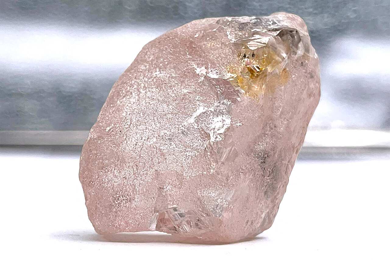 The 170 carat pink diamond - named the Lulo Rose - was unearthed at Lulo mine in the country's diamond-rich northeast and is among the largest ever of its kind found.