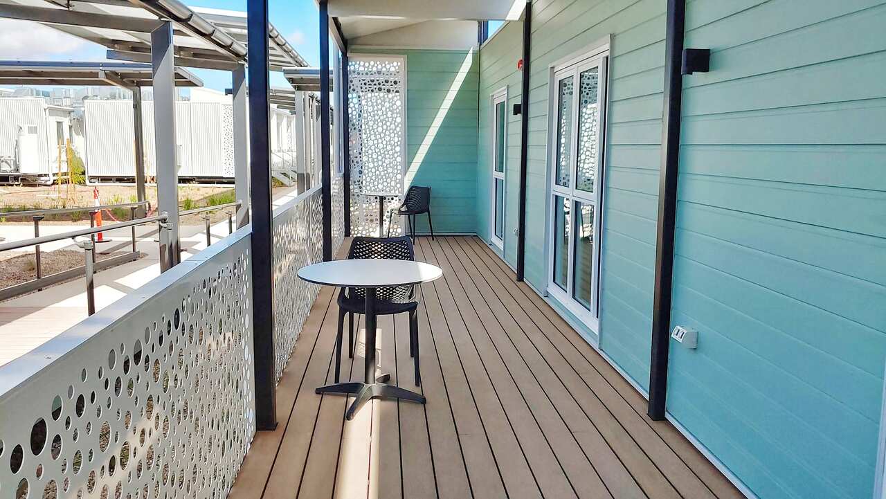 Balcony area of the Victorian Quarantine Hub
