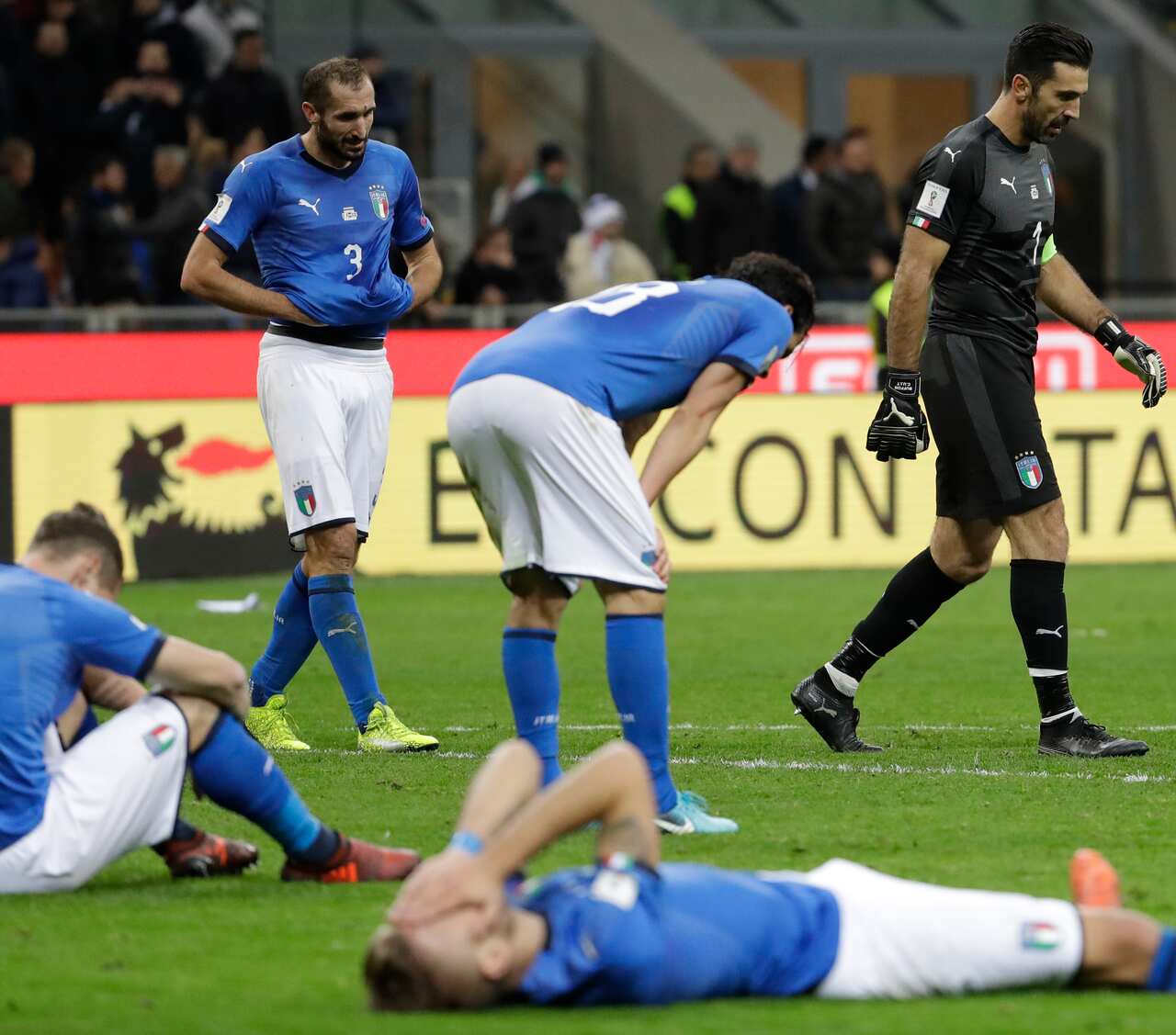 13 novembre 2017: con lo 0-0 di Milano contro la Svezia gli Azzurri di Ventura falliscono la qualificazione ai Mondiali di Russia