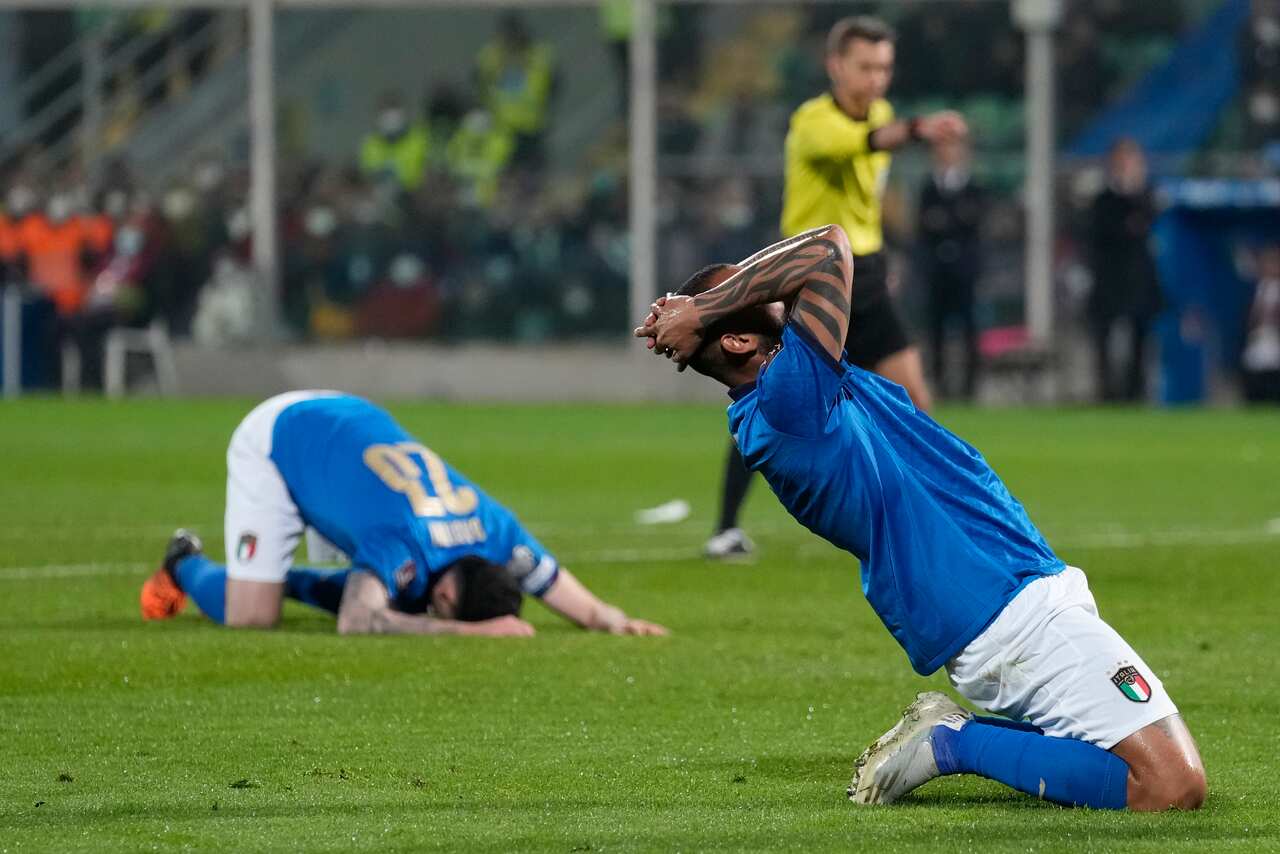 Un'altra immagine della sconfitta di Palermo contro la Macedonia del Nord