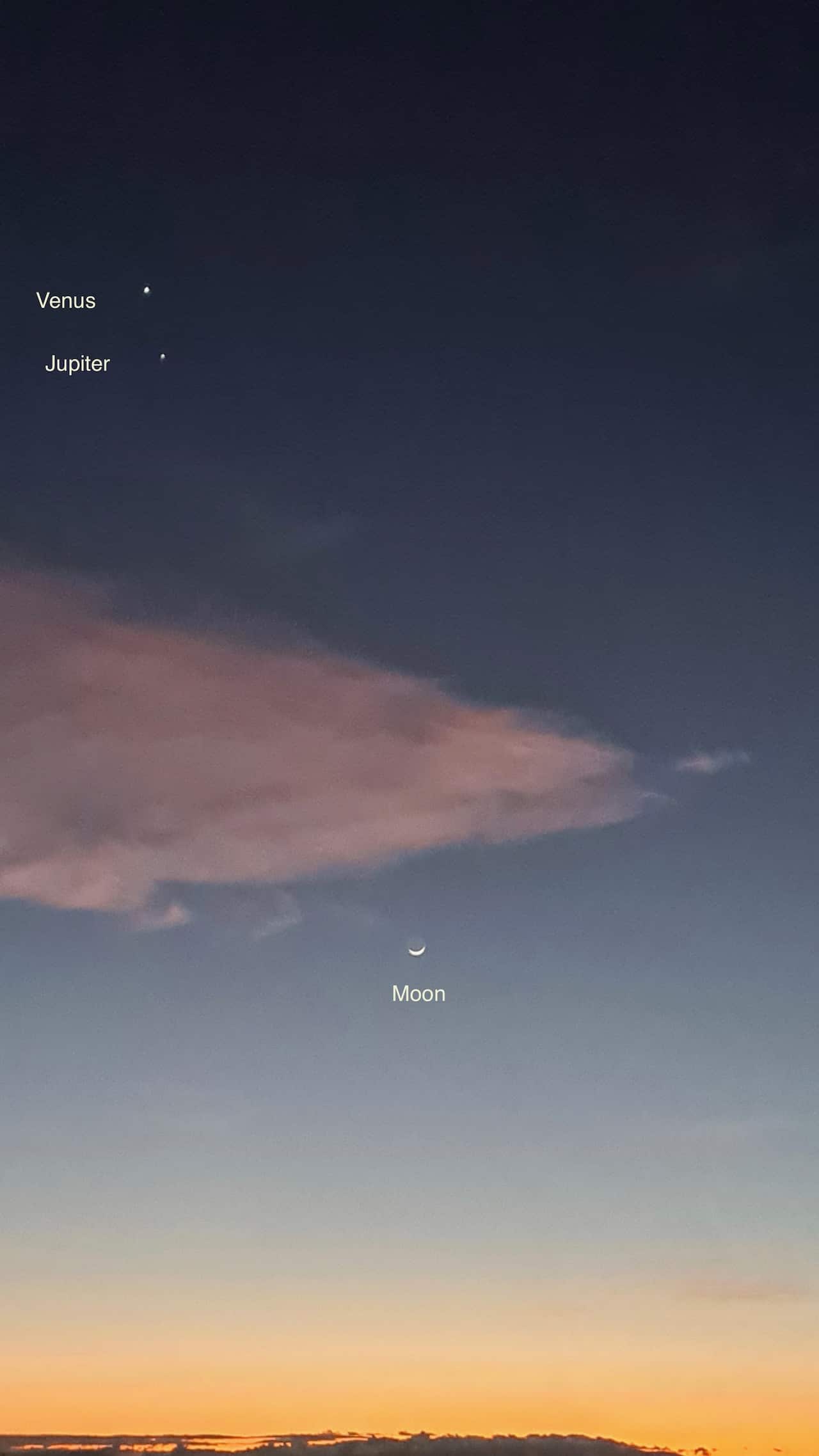 Planet Venus and Jupiter