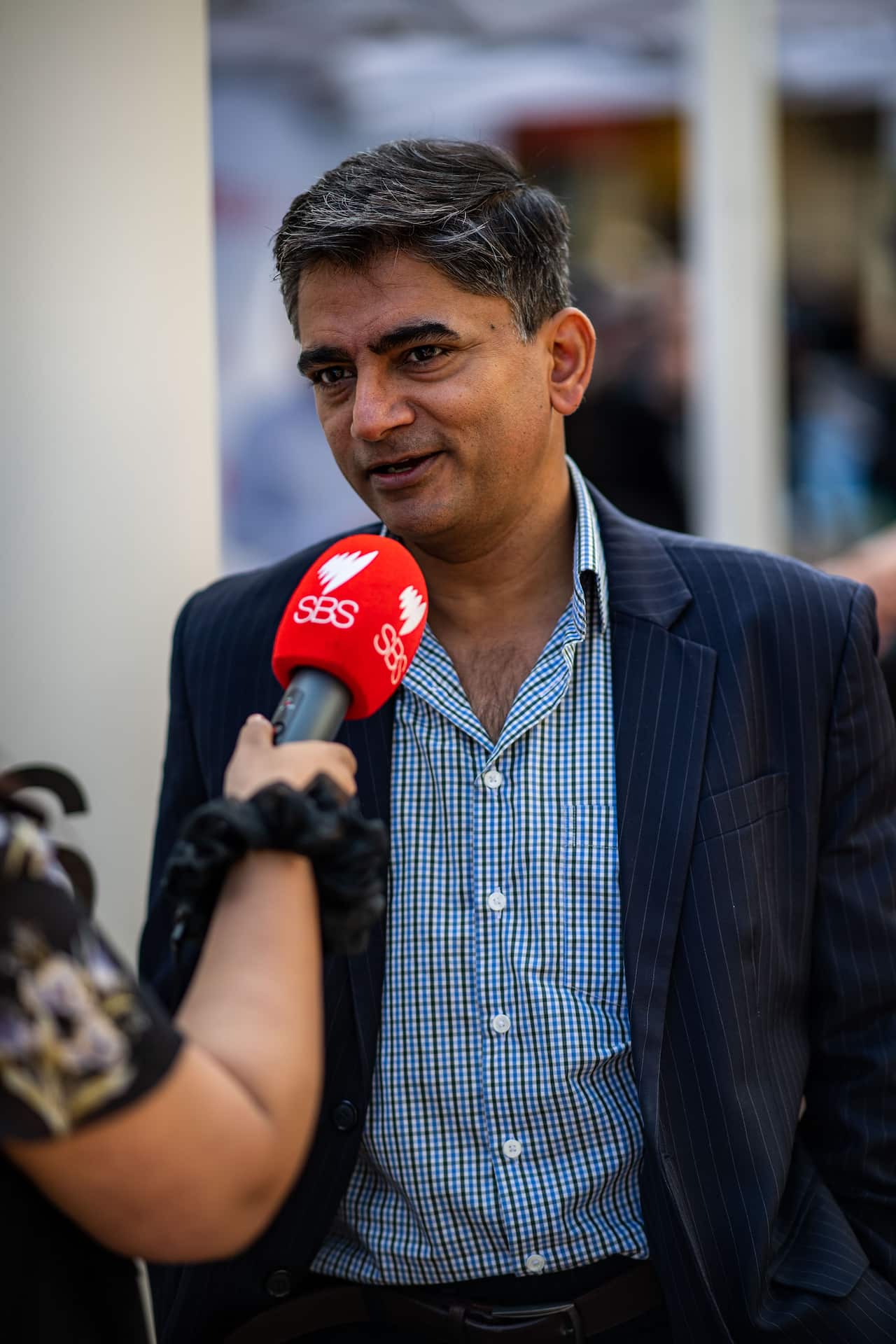 Gary Patni at the SBS Election Exchange. 