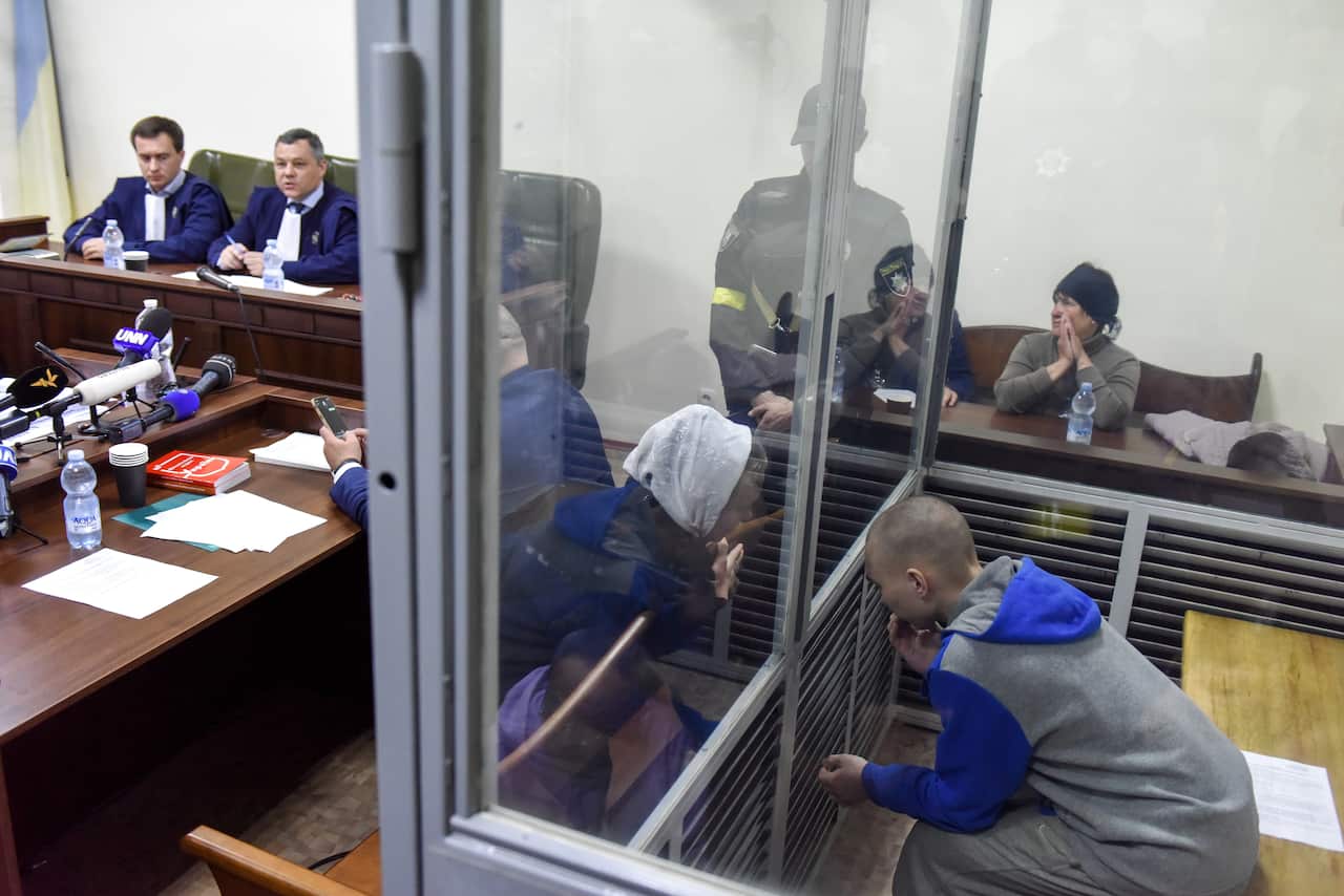 Russian serviceman Vadim Shishimarin attends a court hearing in the Solomyansky district court in Kyiv, Ukraine