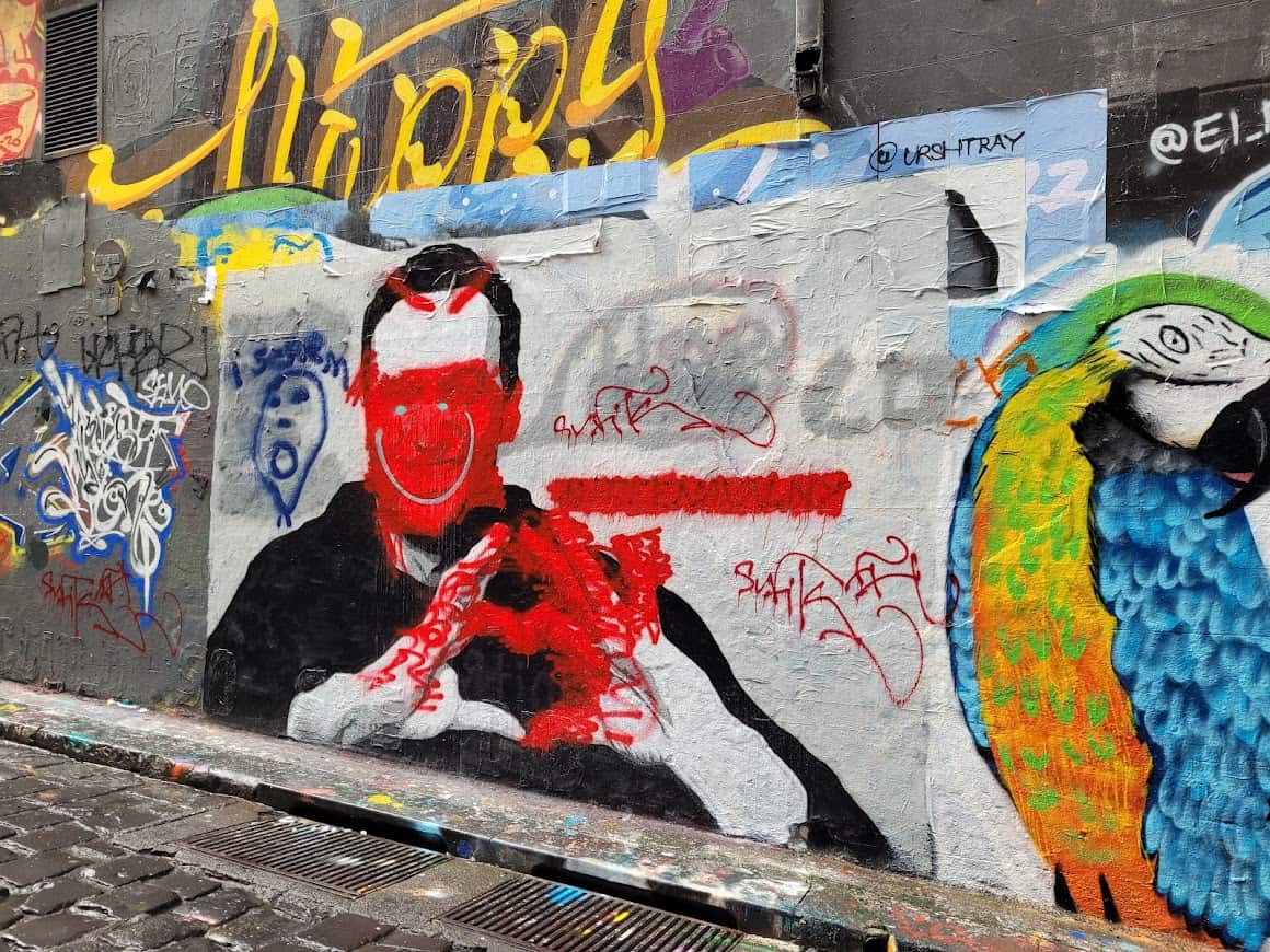 Mural with Alexey Navalny on Hosier Lane