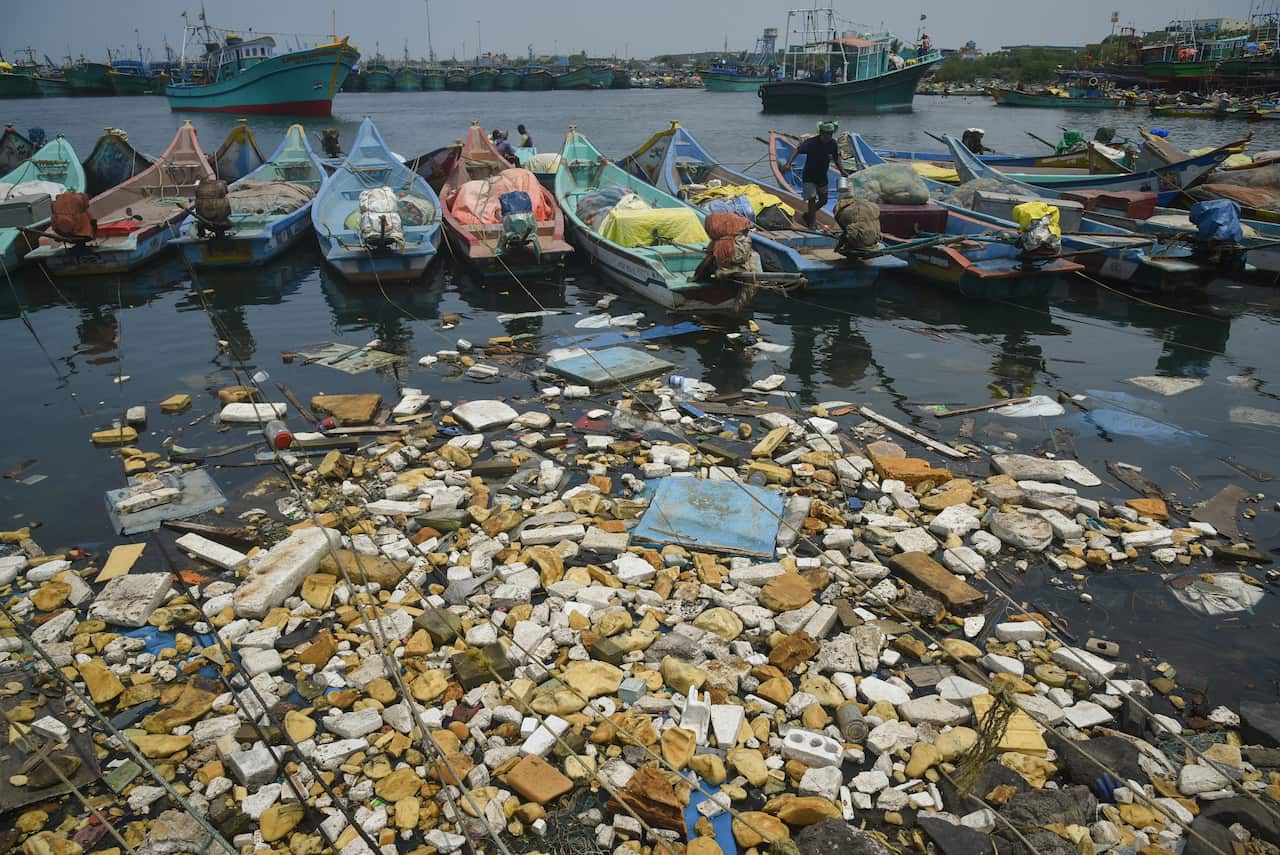 Un'immagine del porto di Chennai, in India