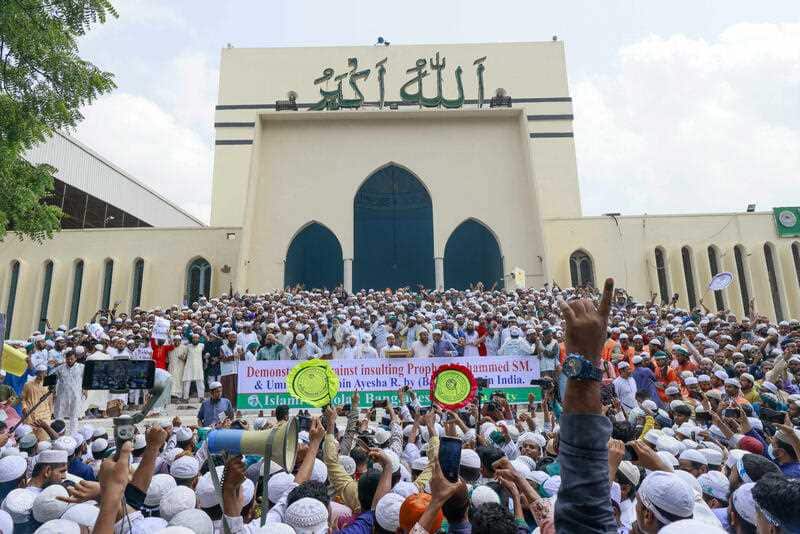 Friday saw the biggest street rallies yet in response to the furore, with police estimating more than 100,000 people mobilised across Bangladesh.