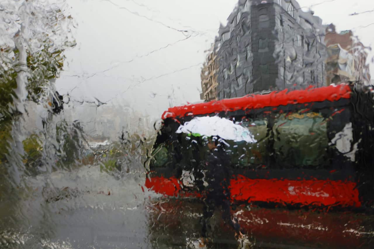 Wet weather batters Sydney as heavy rain causes flash flooding, Sydney, Saturday, July 2, 2022. Multiple weather warnings are in place for NSW as a dangerous weather system sets in, bringing heavy rains, the threat of flooding and possible landslips. (AAP