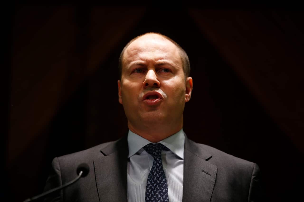 Treasurer Josh Frydenberg speaks to the media during an announcement in Melbourne, Friday, July 31, 2020. (AAP Image/Daniel Pockett) NO ARCHIVING