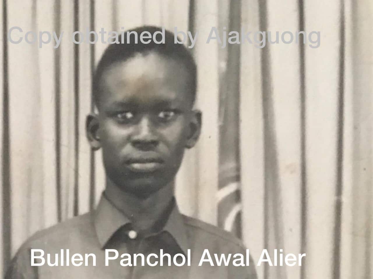 Justice Bullen Panchol Awal Alier when he was young 