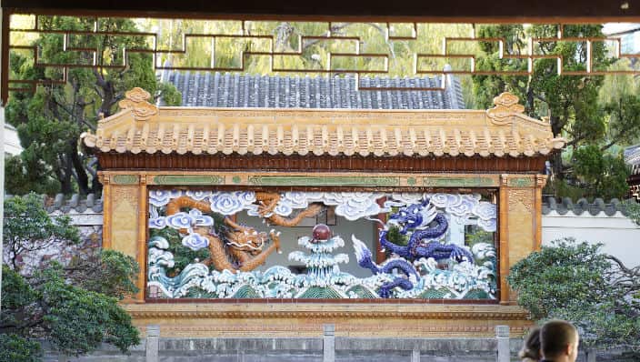 Los dos dragones símbolo de amistad.