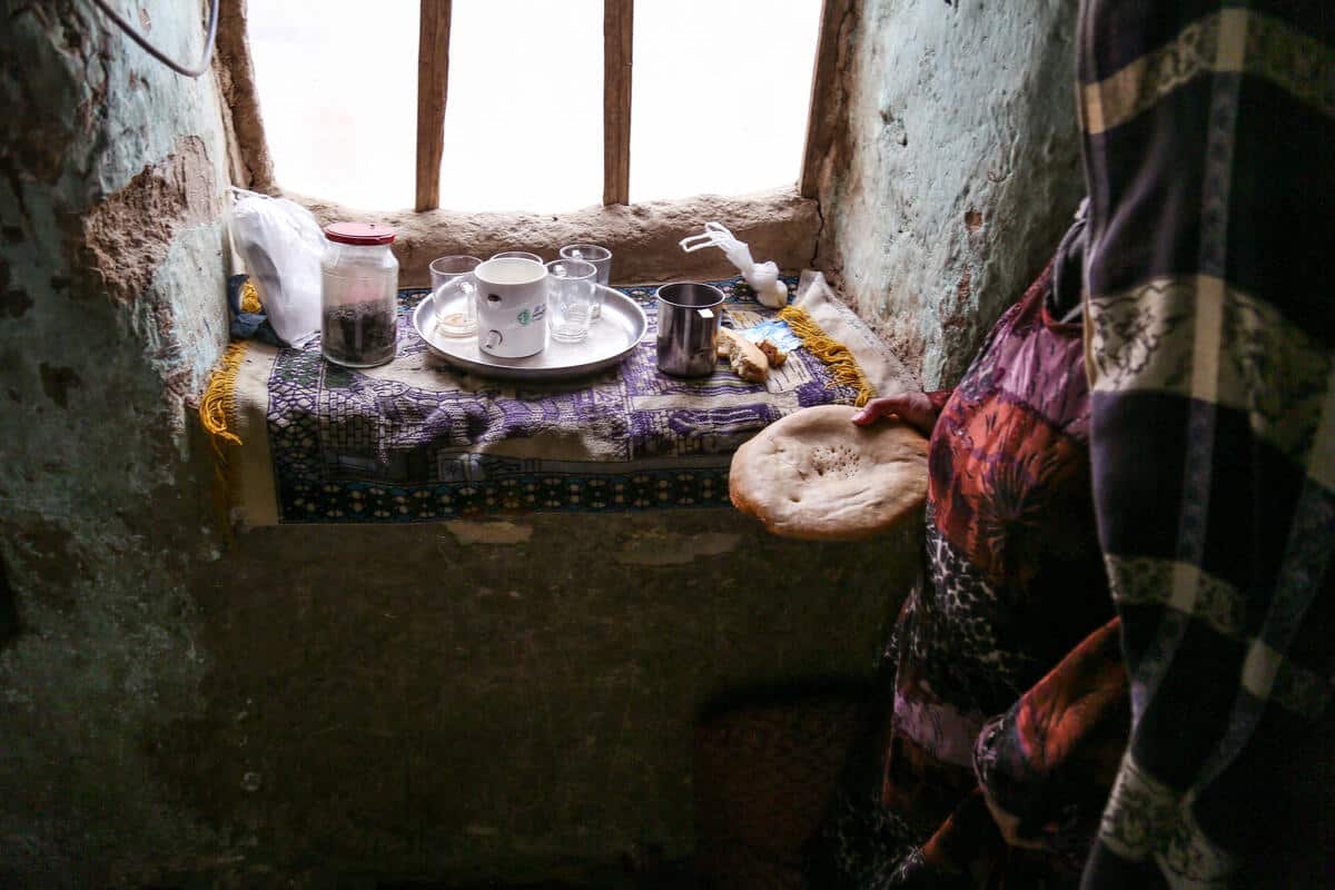 Mohammad and Bibi are surviving on bread and tea.