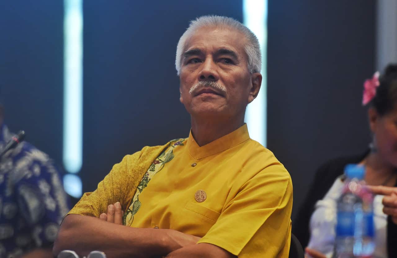 Kiribati's President Anote Tong at the Smaller Islands States Leaders meeting as part of the Pacific Islands Forum in Port Moresby, Papua New Guinea, Monday, Sept. 7, 2015. (AAP Image/Mick Tsikas) NO ARCHIVING
