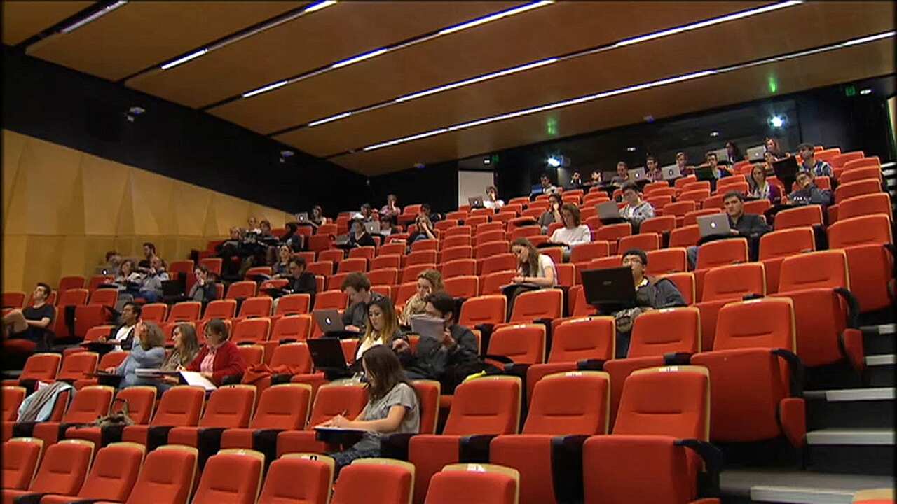 A lecture theatre at the ANU, which was the victim of a cyber attack