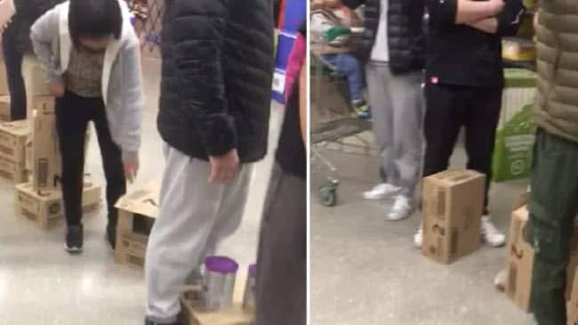 The footage has sparked angry reactions on social media. 