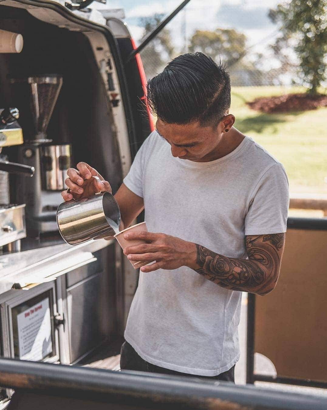 story behind the coffee, latte art