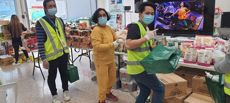 filipino community, bayanihan, relief package