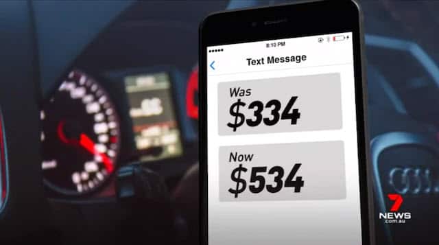 From July 1, SA drivers caught texting will be slapped with a $534 fine.Image: 7NEWS