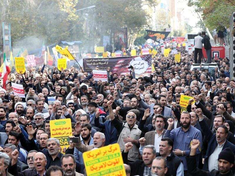 An anti-US demonstration in Tehran.