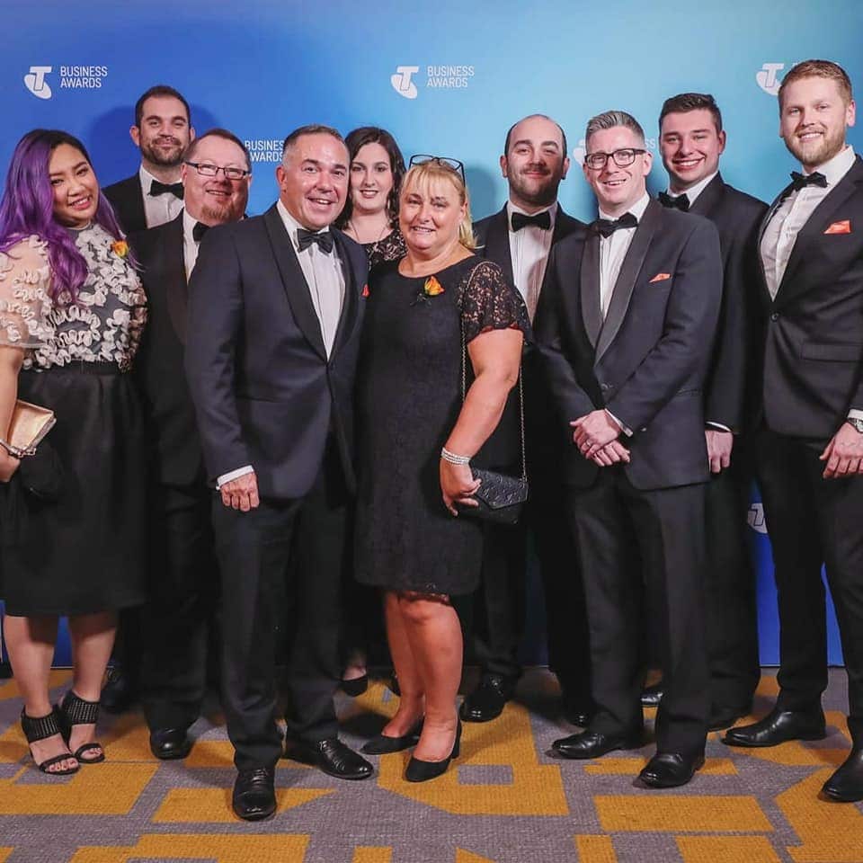 Shaye and her colleague winning awards