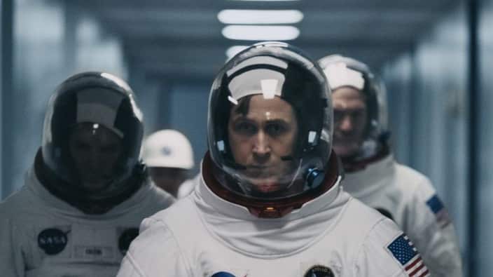 Ryan Gosling in his portrayal of Neil Armstrong in First Man