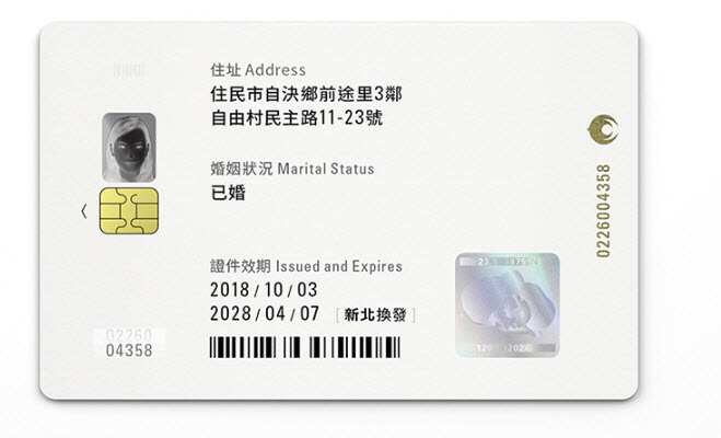 New Taiwan ID design 