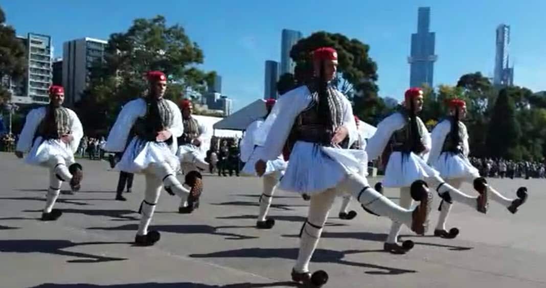 Greek Presidential Guard - ANZAC Day 2022 parade in Melbourne