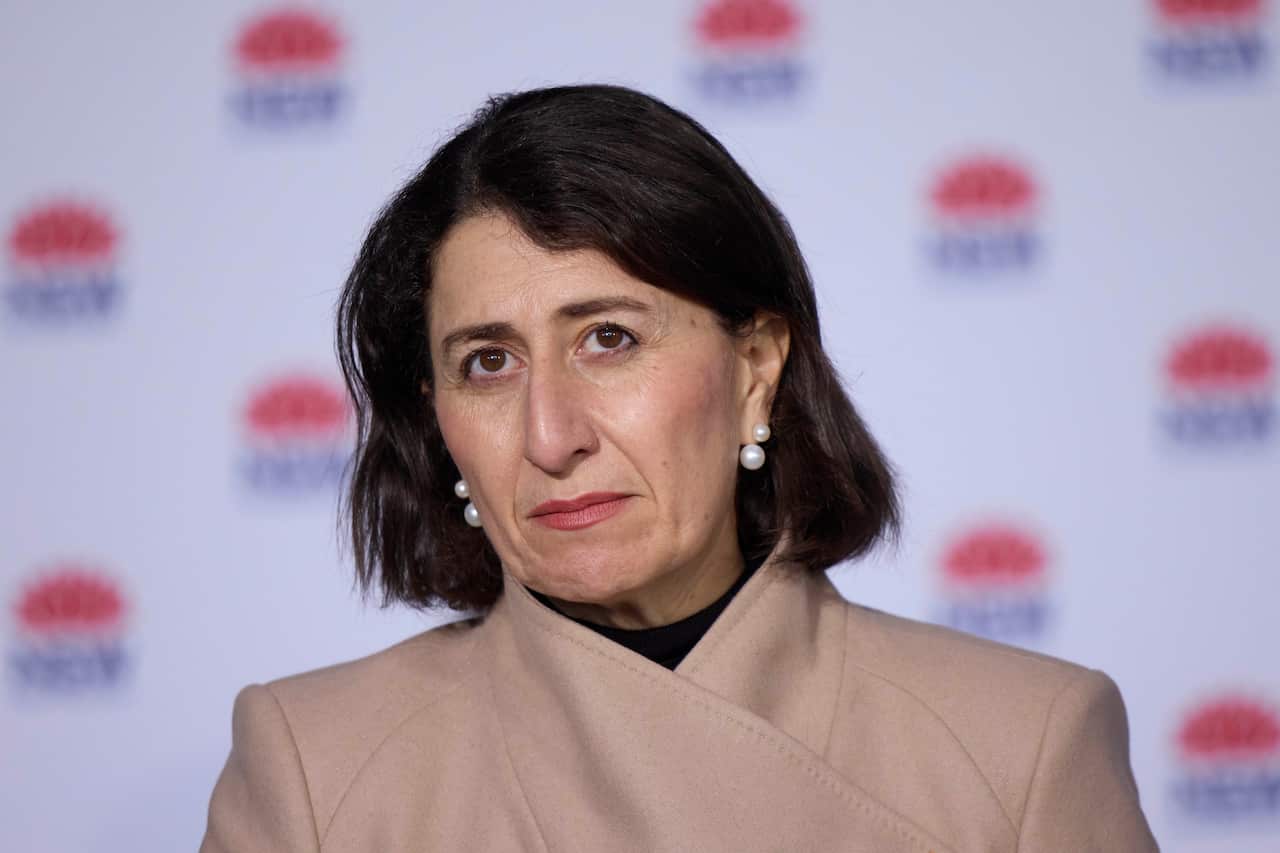 NSW Premier Glady Berejiklian speaks to the media during a press conference in Sydney, Tuesday, 20 July, 2021.