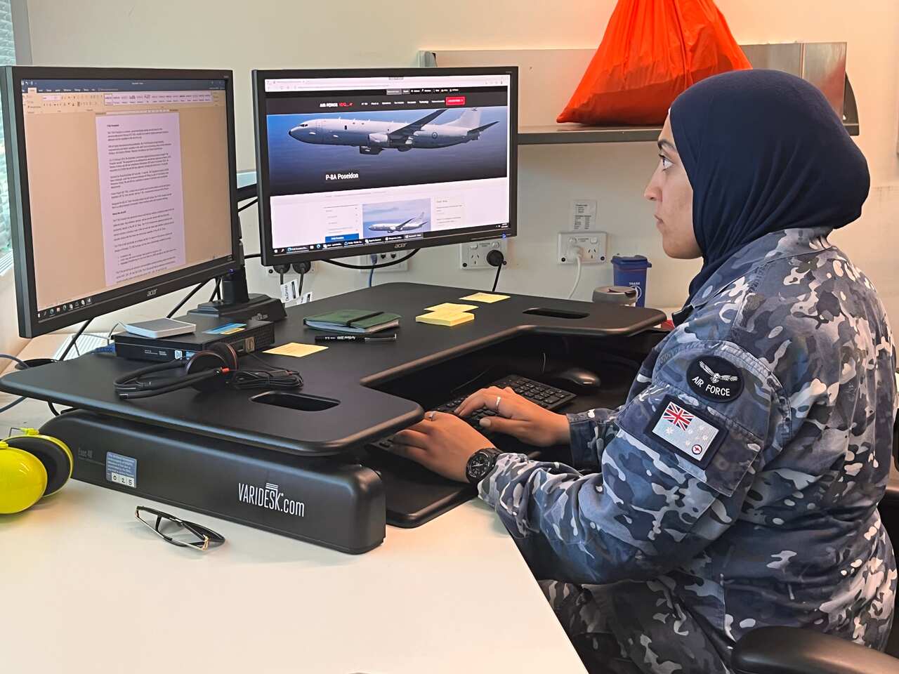 Flying Officer Ayah Khalid says she's found purpose in the air force