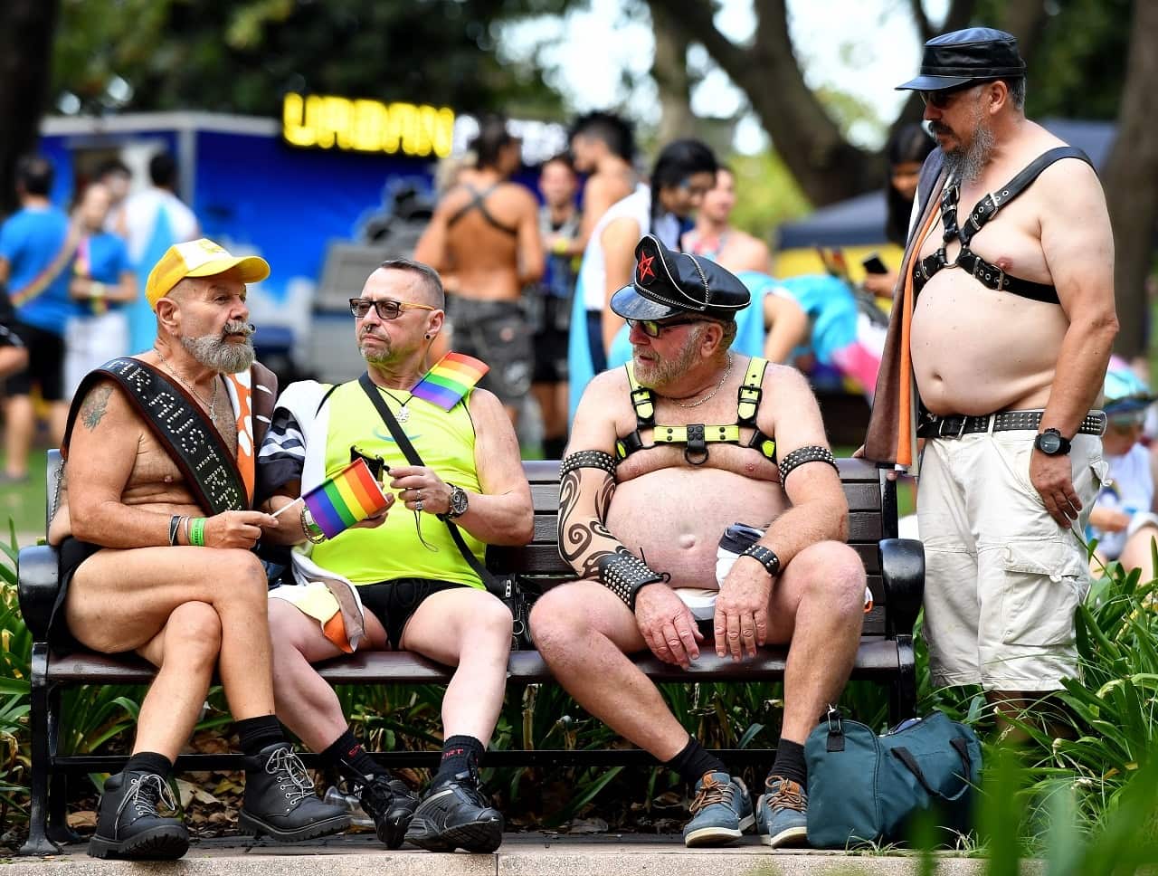 Participants make their final preparations before the 2018 parade.
