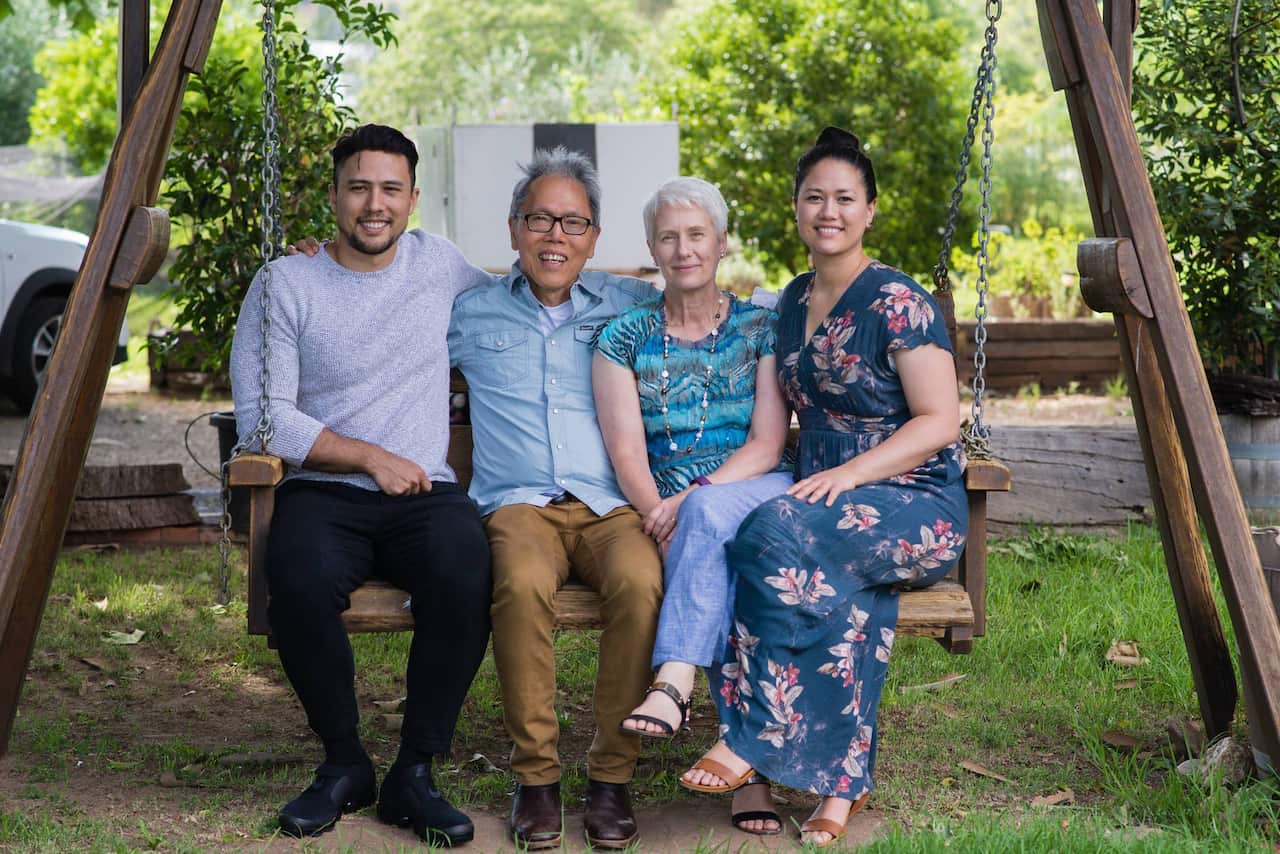 Isaac Reyes with family