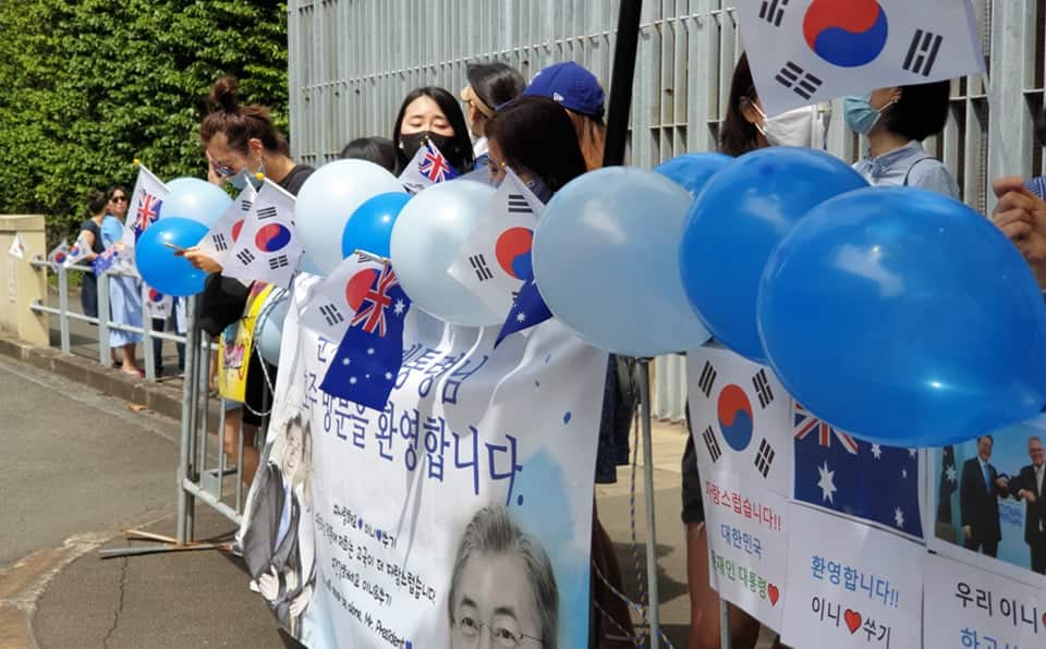 Korean-Austrailans are wating for South Korean president Moon Jae-in 