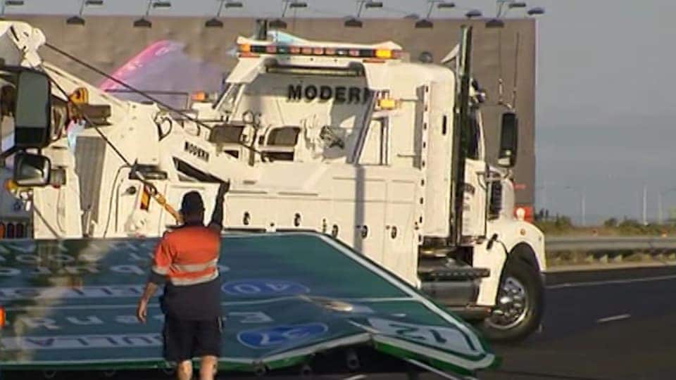 Emergency services at the scene.