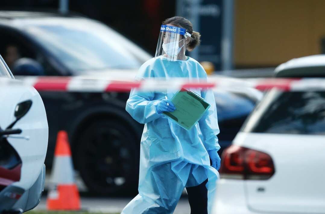 A pop-up testing site at the Keilor Community Hub.