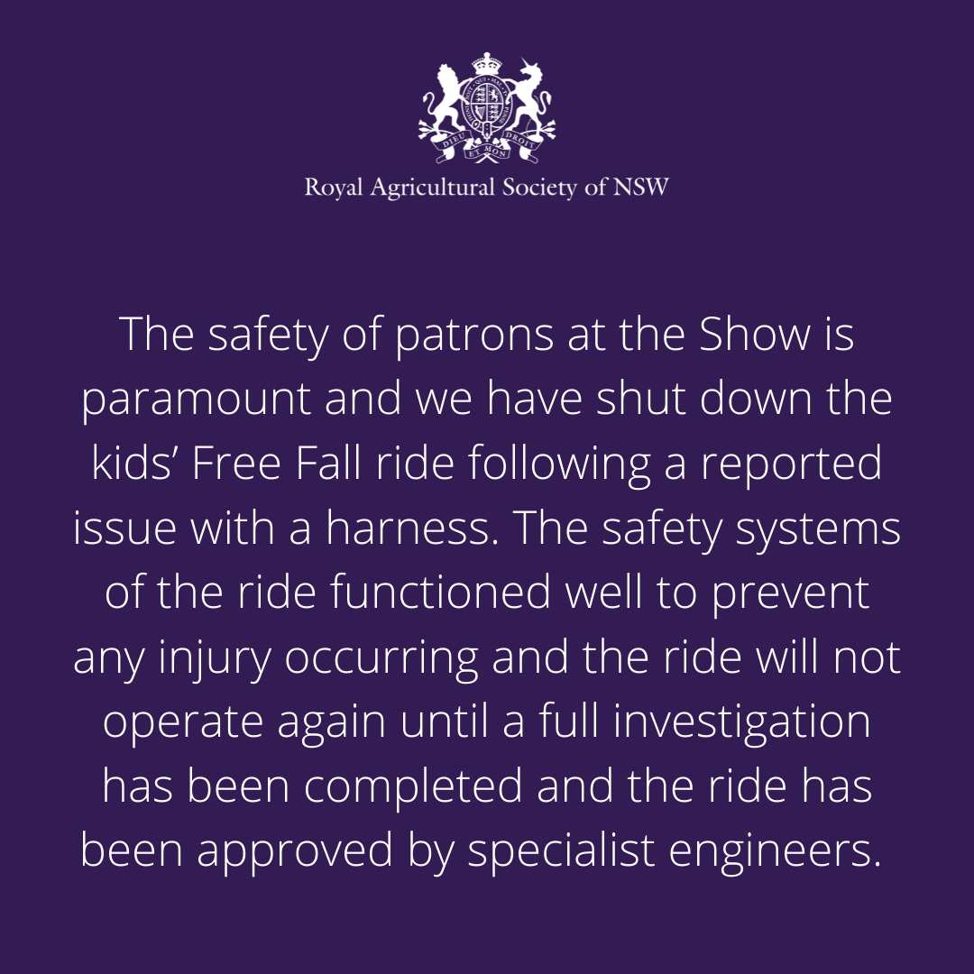 Statement from Easter Show