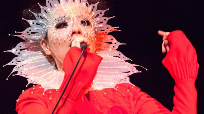 Bjork performs onstage during Fuji Rock Festival 2017 on July 30, 2017 in Yuzawa, Japan