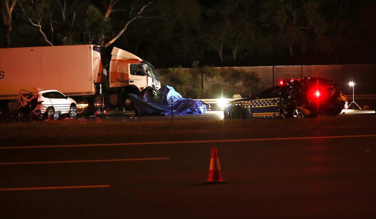 Emergency services responding to the collision near the Chandler Highway on Wednesday evening.