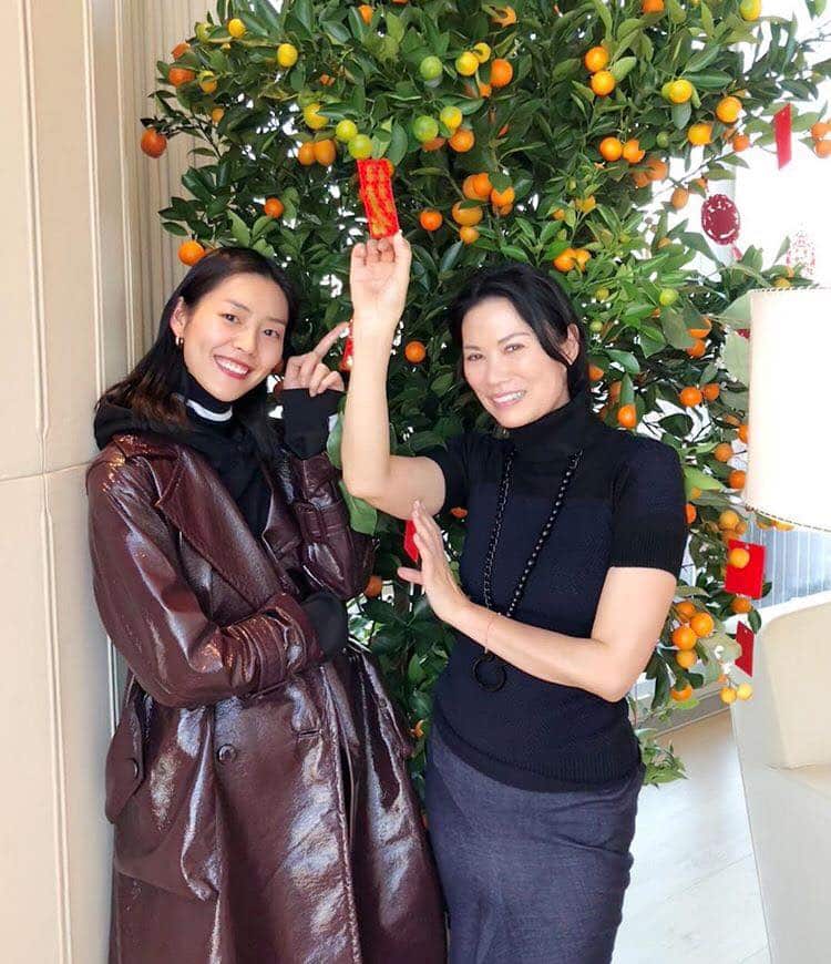 Liu Wen and businesswoman Wendy Deng