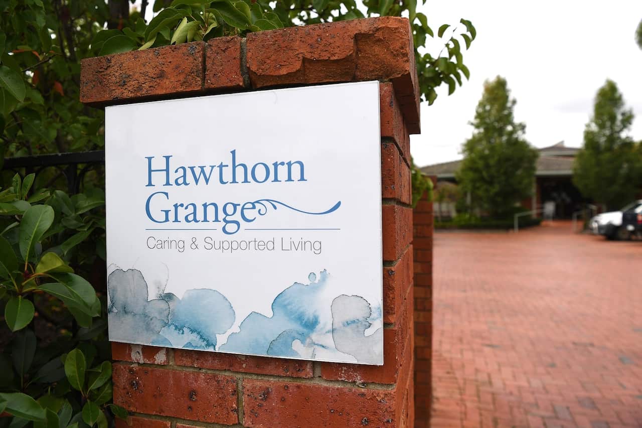 Signage for the Hawthorn Grange aged care facility 