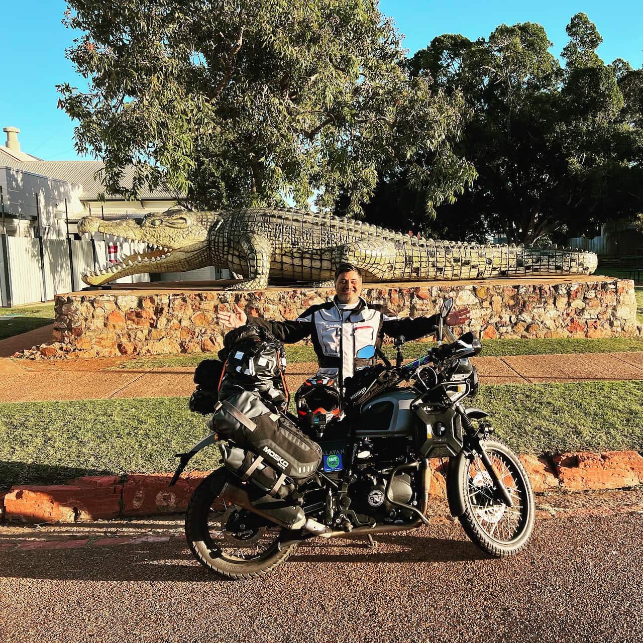 Jatin Kotecha during his solo trip across Australia.