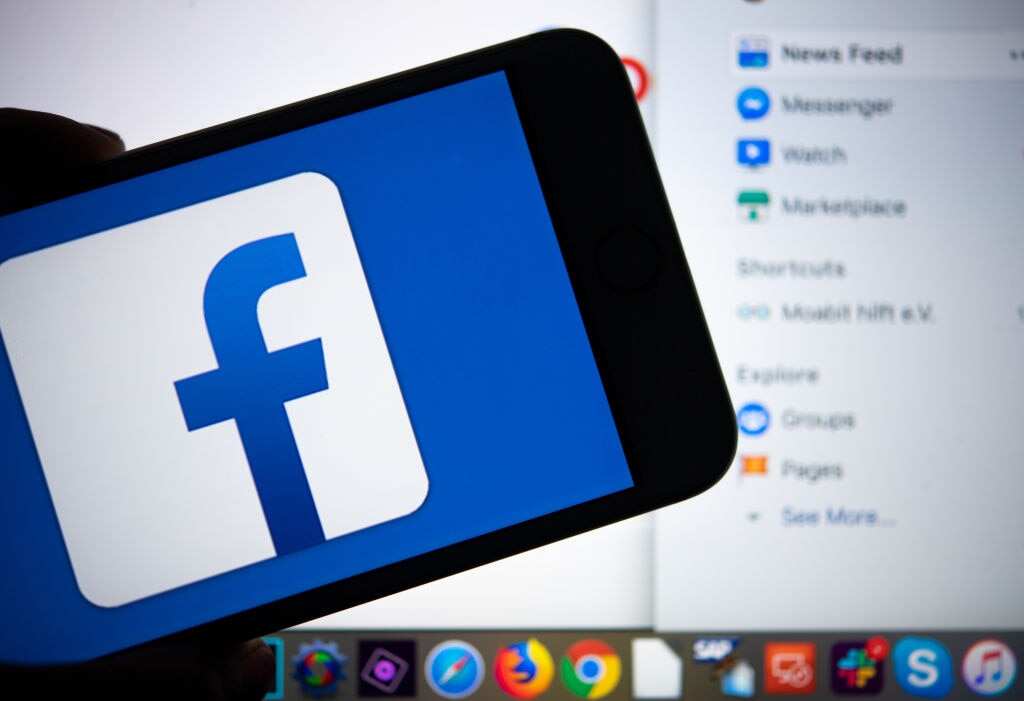 23 April 2019, Berlin: ILLUSTRATION - The logo of the social network Facebook can be seen on the display of a smartphone. Photo: Monika Skolimowska/dpa-Zentralbild/dpa (Photo by Monika Skolimowska/picture alliance via Getty Images)