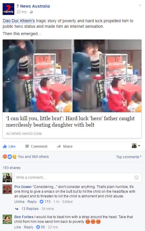 child abuse clip as appeared on 7News