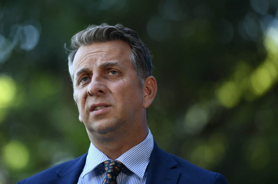 NSW Minister for Transport and Roads Andrew Constance speaks to the media.