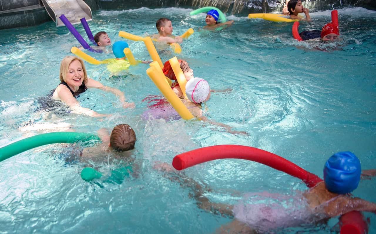 Swimming lessons have stopped due to the coronavirus pandemic 